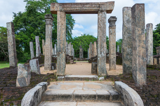Ruins of Atadage (Tooth relic chamber) in Polonnaruwa