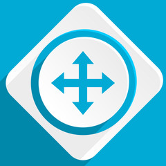 arrow blue flat design modern icon for web and mobile app