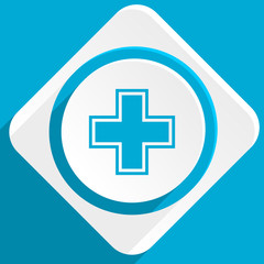 pharmacy blue flat design modern icon for web and mobile app