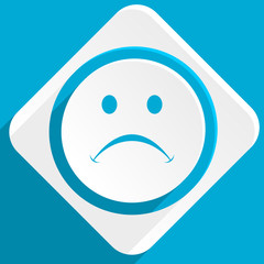 cry blue flat design modern icon for web and mobile app