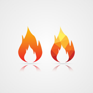Fire flames icon. Modern design. Vector
