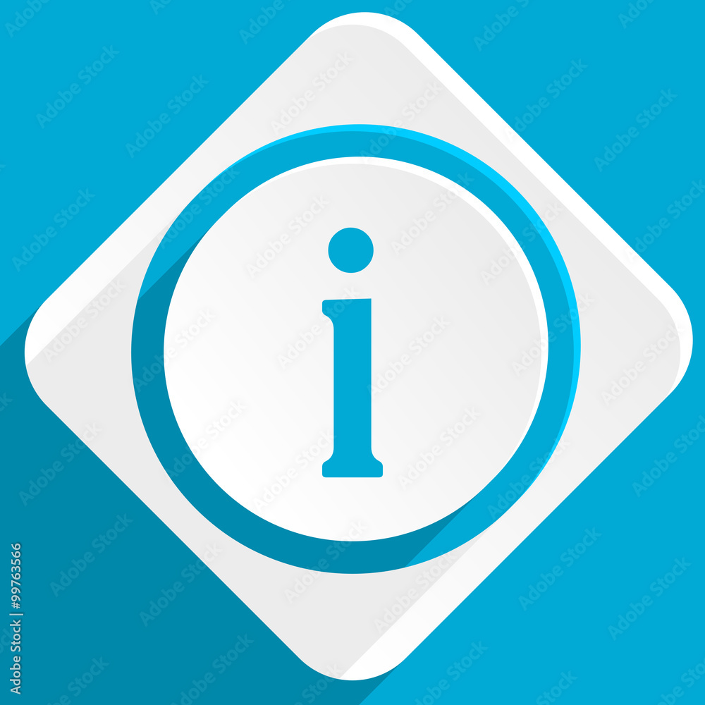 Poster information blue flat design modern icon for web and mobile app