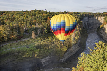 Fototapeta premium Hot Air Balloon At Letchworth State Park