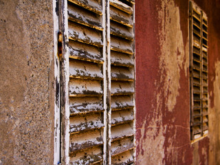 old closed shutters