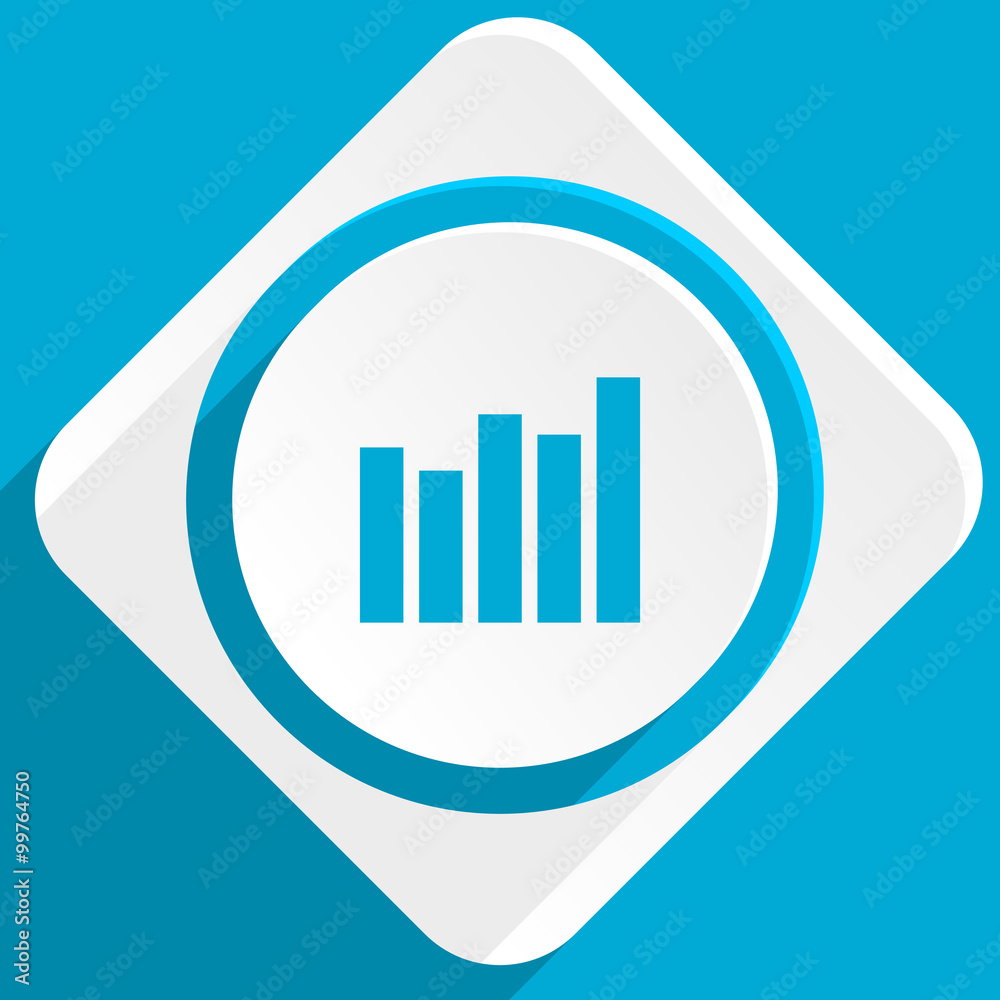 Poster graph blue flat design modern icon for web and mobile app