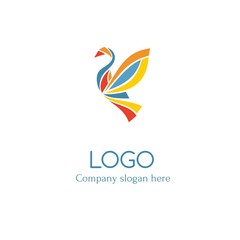 Obraz premium Vector of swan icon. Hotel resort beach sea sun relaxation. Business icon for the company. Other companies. Illustration.