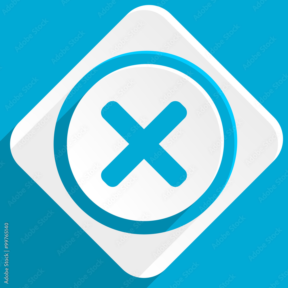 Poster cancel blue flat design modern icon for web and mobile app