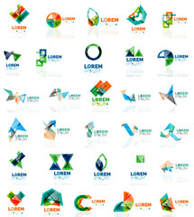 Fototapeta premium Collection of colorful abstract origami logos