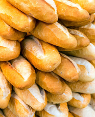 Fresh french bread background