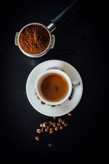 cup of coffee in coffee shop