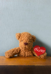 Teddy Bear with red  heart