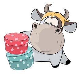 A little cow. Cartoon