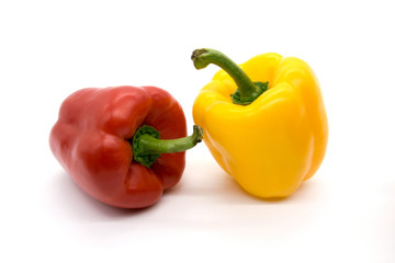 bell peppers isolated on white background