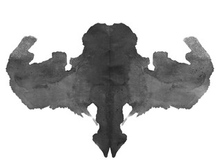 photo Rorschach inkblot test isolated on white background © dule964