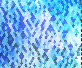 Blue winter or cold styled abstract triangles background.