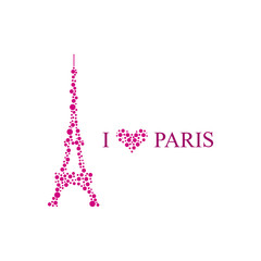 Fototapeta na wymiar Vector illustration Eiffel Tower