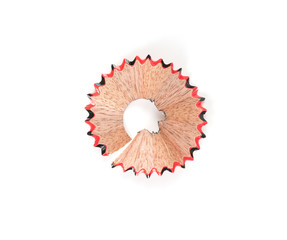 Colorful pencil shavings