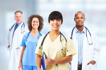Group of hospital doctors.