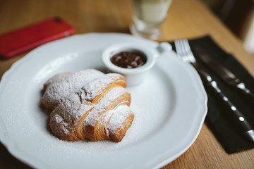 croissant with chocolate