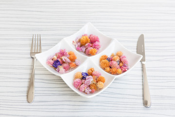 お花でランチデザート風イメージ