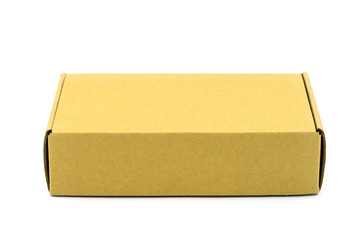 Brown box  on white background.