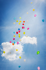 ballons dans le ciel