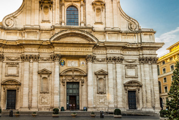 The Church of Saint Ignatius of Loyola in Rome