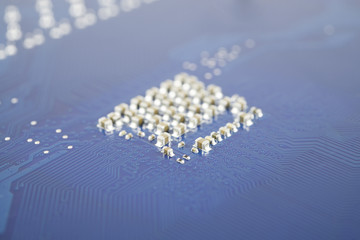 Electronic circuit board with transistor