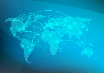global network connection concept, vector