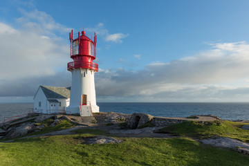Lindesnes Lighthouse, Norway - obrazy, fototapety, plakaty
