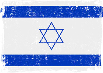 Israel Vector Flag on White