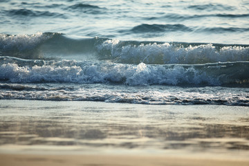 Closeup sea waves