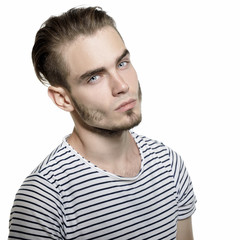 Obraz premium Portrait of young man, image toned.