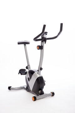 An exercise bike ready for use