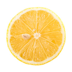 Fresh Lemon Slice Isolated On White