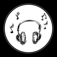 Simple doodle of a set of headphones