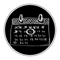 Simple doodle of a calendar