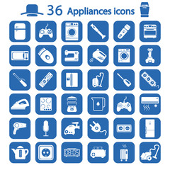 appliances icons set