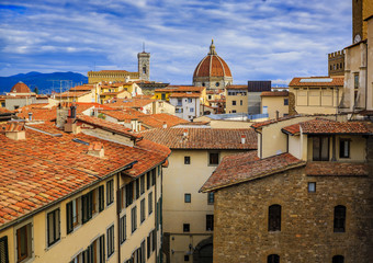 Fototapeta na wymiar Florence, Italy - view of the city and Cathedral Santa Maria del Fiore