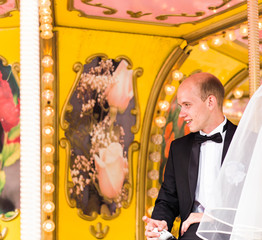 groom in a carriage