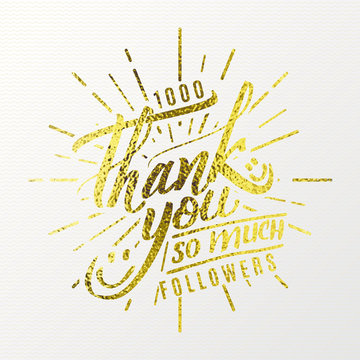 Thank you so much - Calligraphic phrase written in gold