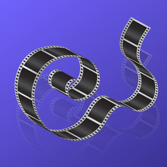 Fototapeta premium Cine-film on a gradient background