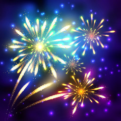 Fireworks vector illustration