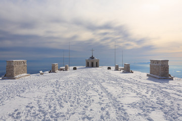 Winter panorama from Italian Alps