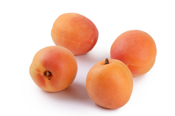 Fresh apricot with a leaf
