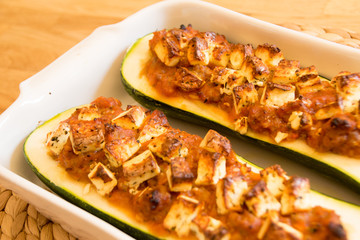 Zucchini mit Zwiebel