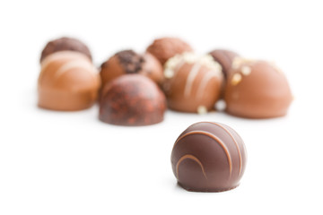 various chocolate pralines