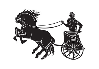 Caesar on horseback - obrazy, fototapety, plakaty