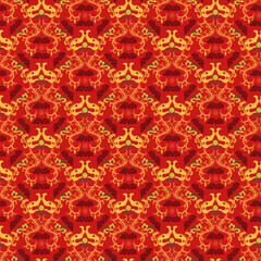 Chinese asian dragon style seamless pattern background. Traditional vector ornament