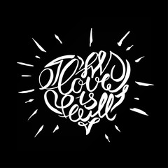 Love lettering vector